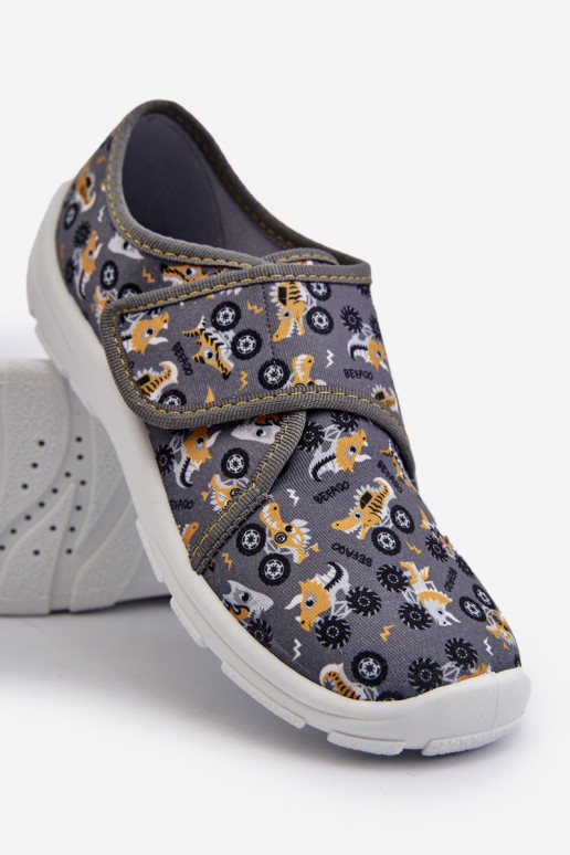 Ērtas čības bērnu ar lipīgām aizdarēm Befado 974Y552 Pelēkas krāsas Ērtas čības bērnu ar lipīgām aizdarēm Befado 974Y552 Pelēkas krāsas