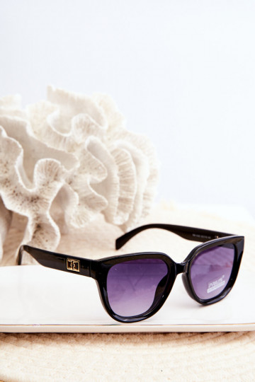   Ze Zelta krāsasmi Detalami UV400 Melns