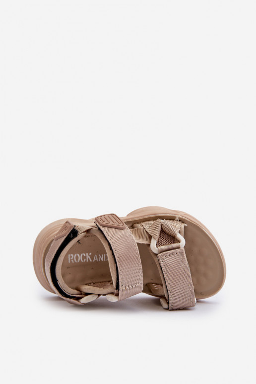 Bērnu sandales ar lipīgām aizdarēmy smilšu krāsas Orretta Bērnu sandales ar lipīgām aizdarēmy smilšu krāsas Orretta