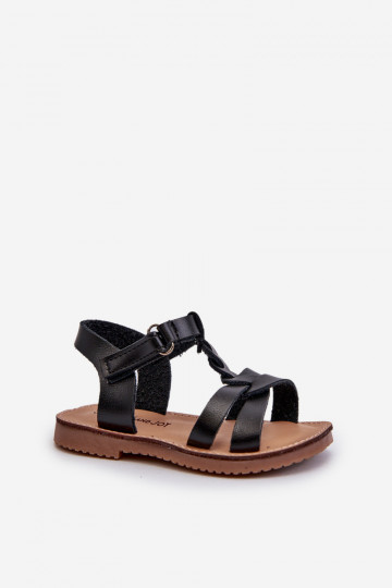 sandales Bērnu apavi ar lipīgām aizdarēm Melns Sarniema 2