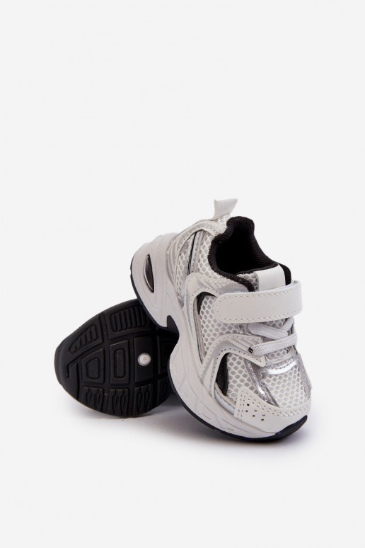 Bērnu sporta apavi Sneakers modeļa apavi ar lipīgām aizdarēm Baltas-melnas krāsas Ephona