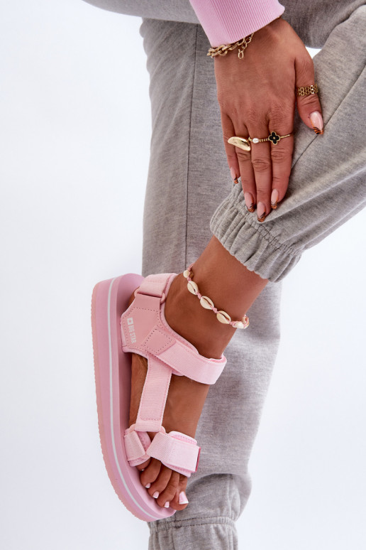 Sieviešu basenes ar platformu Big Star NN274A533 Rozā krāsas Sieviešu basenes ar platformu Big Star NN274A533 Rozā krāsas