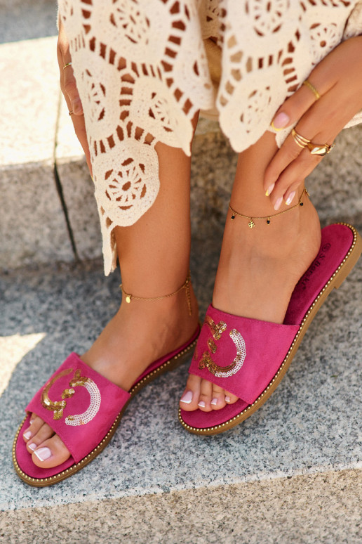  Čības ar zvīņām S.Barski KV27-052 rozā krāsas