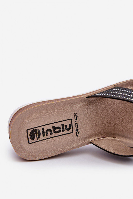 Ērtas sieviešu čības ar mirdzošiem spīdumiņiem Inblu BV000037 Melns