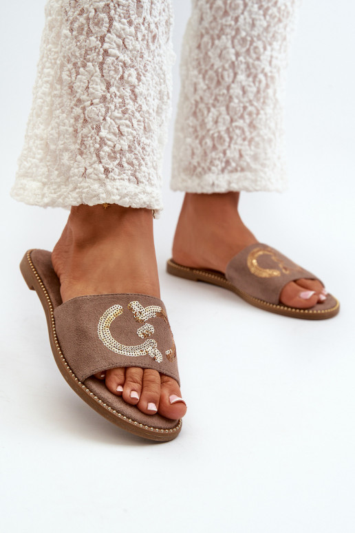  Čības ar zvīņām S.Barski KV27-052 brūnas krāsas