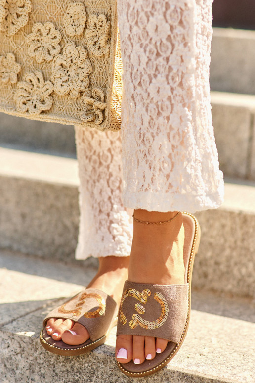  Čības ar zvīņām S.Barski KV27-052 brūnas krāsas