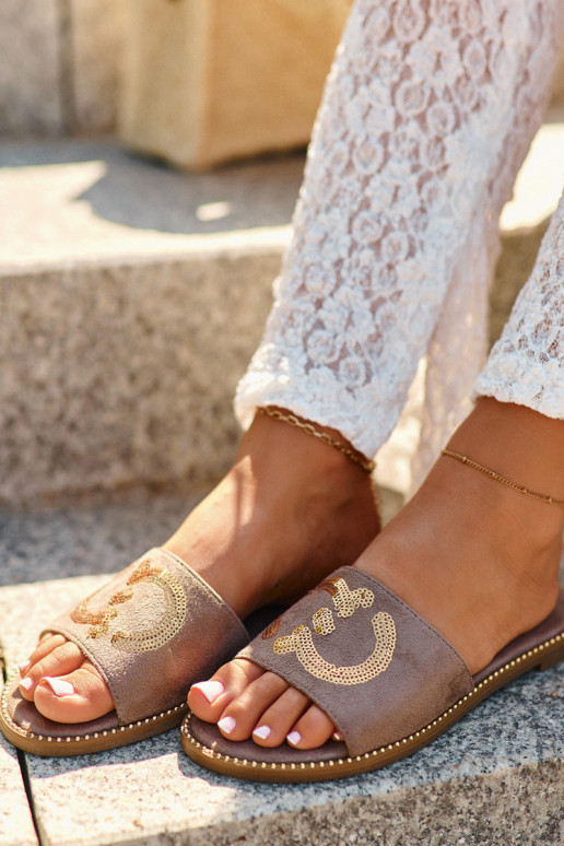  Čības ar zvīņām S.Barski KV27-052 brūnas krāsas