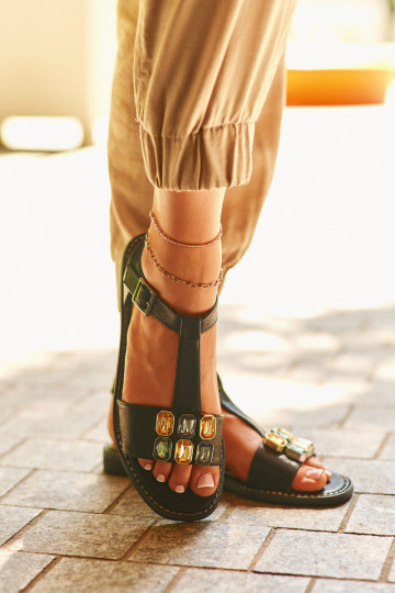 Eleganta stila Sieviešu basenes  Detalami S.Barski KV27-030 Melns 2