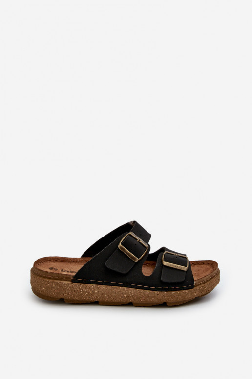  Ērtas čības  ar sprādzēm Inblu MT000016 Melns