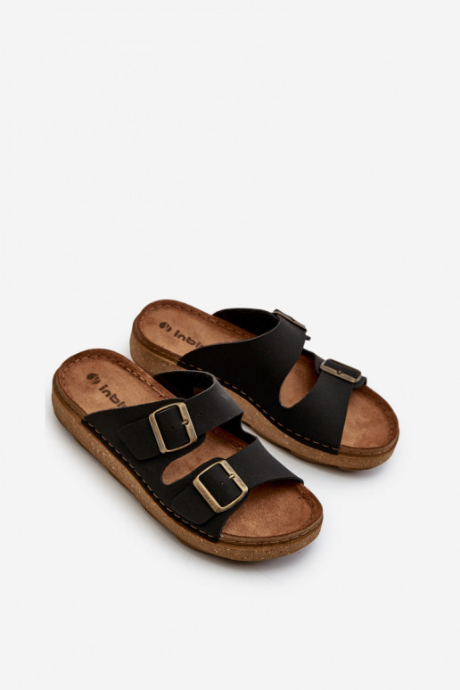  Ērtas čības  ar sprādzēm Inblu MT000016 Melns