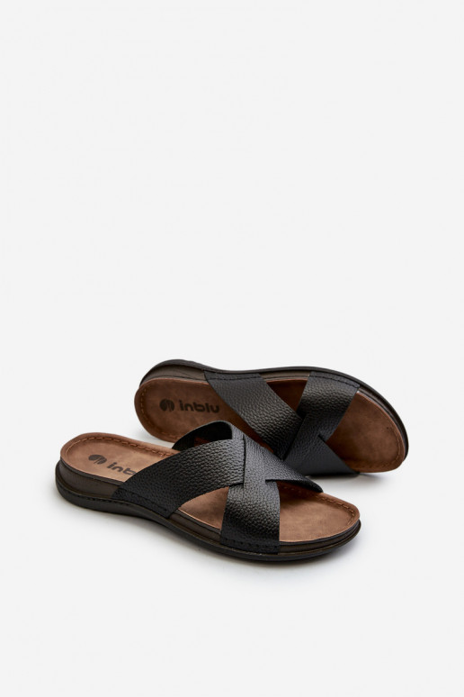  Vieglas čības no eko ādas Inblu GV00001I Melns