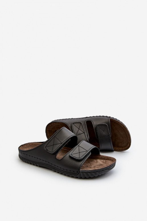 Ērtas čības  Ar svītrām ar lipīgām aizdarēm Inblu FM00001U Melns