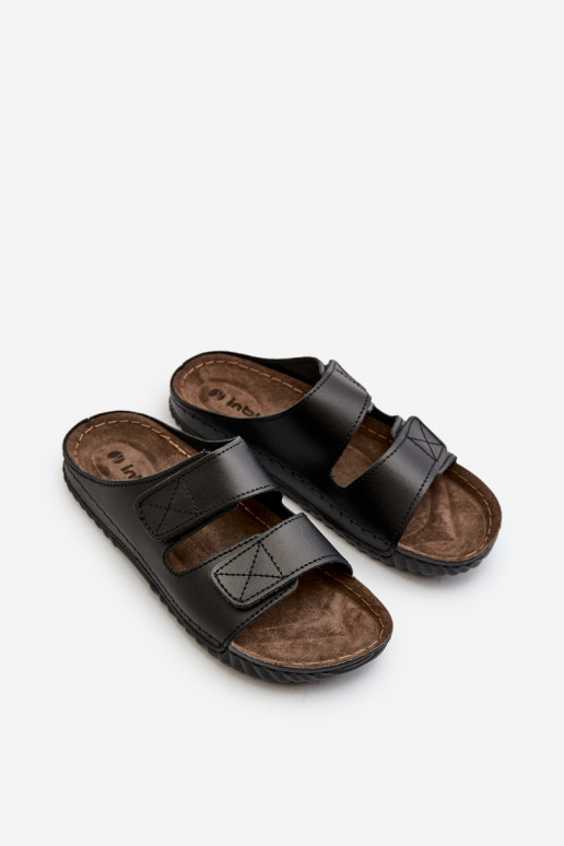 Ērtas čības  Ar svītrām ar lipīgām aizdarēm Inblu FM00001U Melns