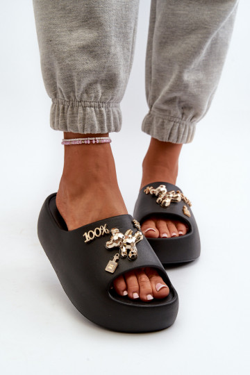 sieviešu čības  Vieglas čības uz pirksta  Melns Orchia