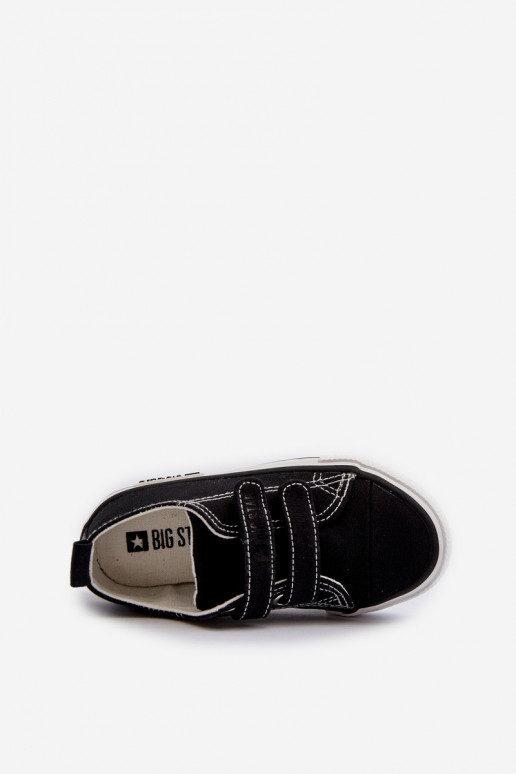 Bērnu brīvā laika apavi ar lipīgām aizdarēm Big Star LL374015 Melns