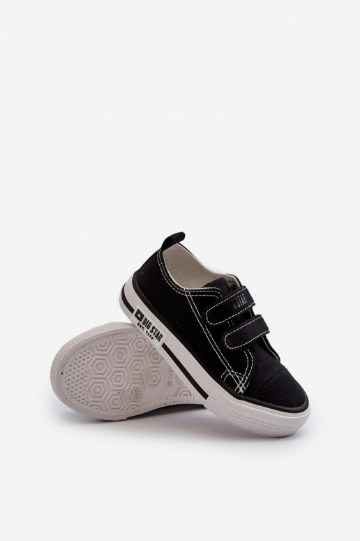 Bērnu brīvā laika apavi ar lipīgām aizdarēm Big Star LL374015 Melns