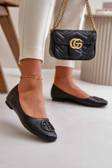 Balerīnas  ar ornamentiem Eko   Melns Rhodike