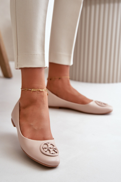 Balerīnas  ar ornamentiem Eko   smilšu krāsas Rhodike Balerīnas  ar ornamentiem Eko   smilšu krāsas Rhodike