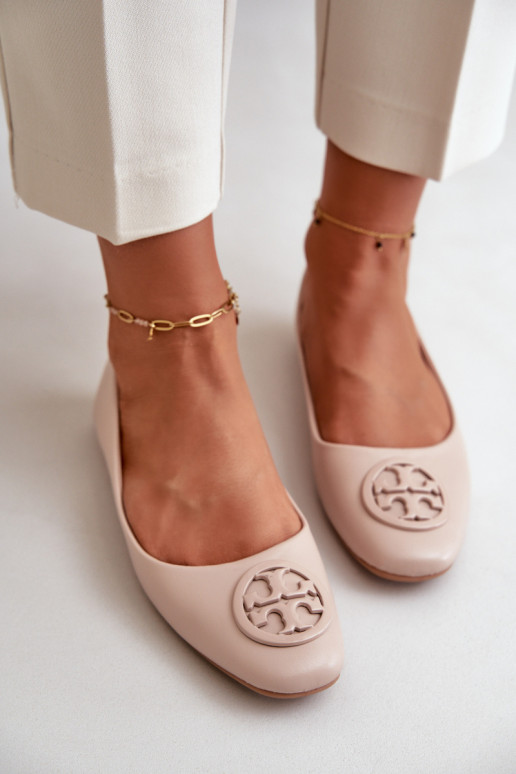 Balerīnas  ar ornamentiem Eko   smilšu krāsas Rhodike Balerīnas  ar ornamentiem Eko   smilšu krāsas Rhodike