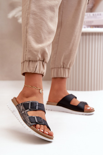 Ērtas čības ar sprādzēm Inblu CN000033 tumši zilas krāsas