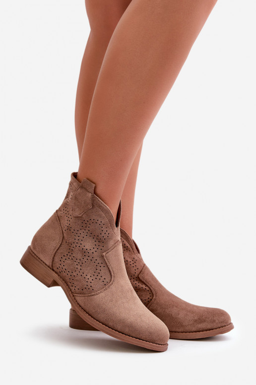 Zābaki  ar platiem papēžiem brūnas krāsas S.Barski HY42-151 Zābaki  ar platiem papēžiem brūnas krāsas S.Barski HY42-151