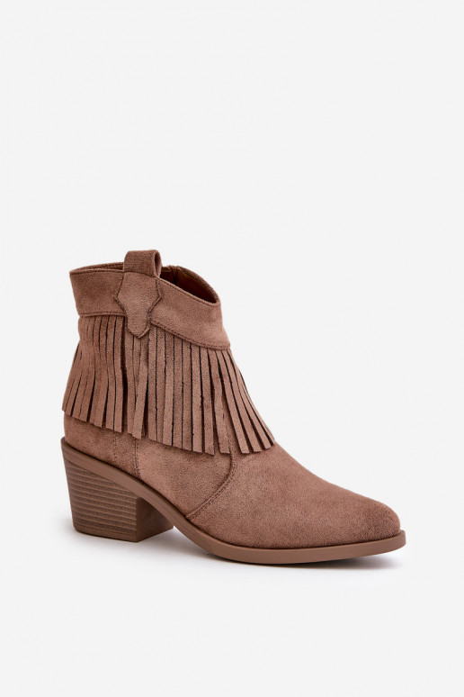 kovboju stila puszābaki   owe brūnas krāsas S.Barski HY42-127 kovboju stila puszābaki   owe brūnas krāsas S.Barski HY42-127