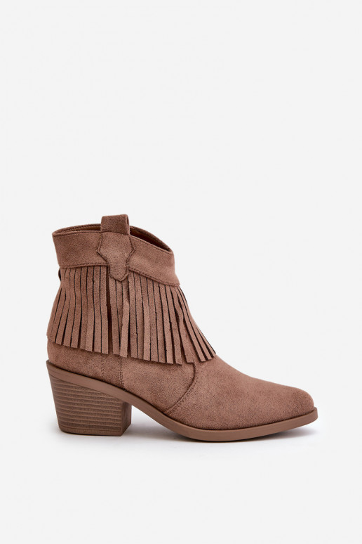 kovboju stila puszābaki   owe brūnas krāsas S.Barski HY42-127 kovboju stila puszābaki   owe brūnas krāsas S.Barski HY42-127