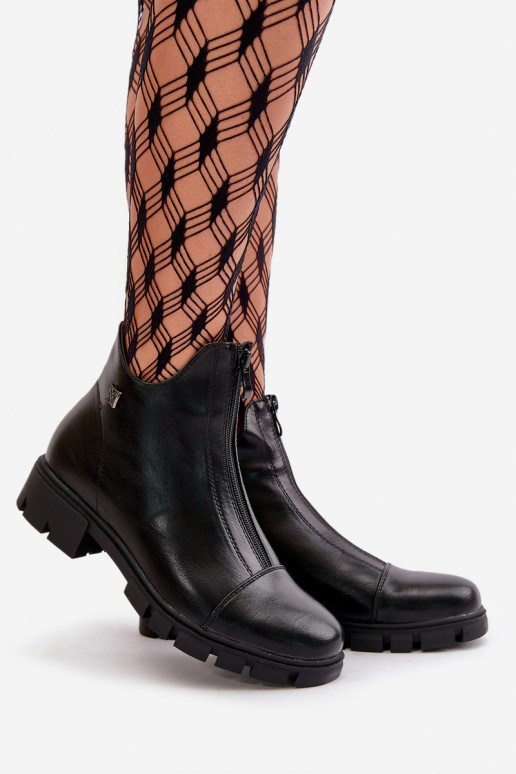 siltināti Sieviešu puszābaki no eko ādas Melns Verietta siltināti Sieviešu puszābaki no eko ādas Melns Verietta