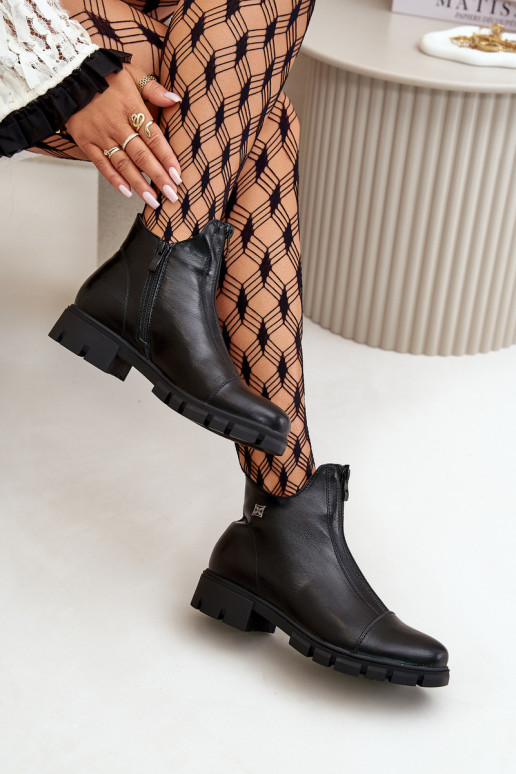 siltināti Sieviešu puszābaki no eko ādas Melns Verietta siltināti Sieviešu puszābaki no eko ādas Melns Verietta