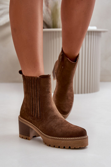 Sieviešu puszābaki Z u siltināti tumši brūnas krāsas Nevitas