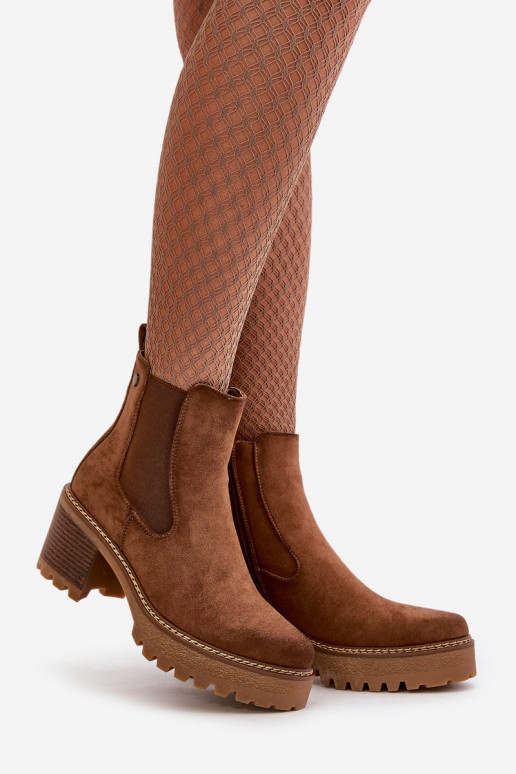 Sieviešu puszābaki siltināti ar papēdi owe brūnas krāsas Irissinae Sieviešu puszābaki siltināti ar papēdi owe brūnas krāsas Irissinae