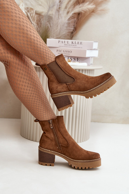 Sieviešu puszābaki siltināti ar papēdi owe brūnas krāsas Irissinae Sieviešu puszābaki siltināti ar papēdi owe brūnas krāsas Irissinae