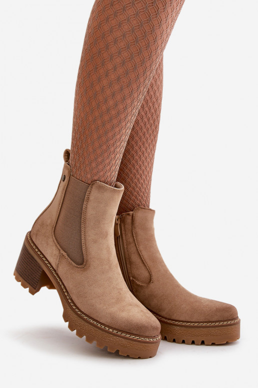 Sieviešu puszābaki siltināti ar papēdi owe smilšu krāsas Irissinae Sieviešu puszābaki siltināti ar papēdi owe smilšu krāsas Irissinae