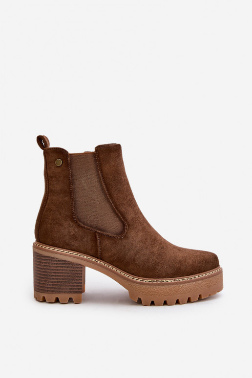 Sieviešu puszābaki siltināti ar papēdi owe brūnas krāsas Irissinae Sieviešu puszābaki siltināti ar papēdi owe brūnas krāsas Irissinae