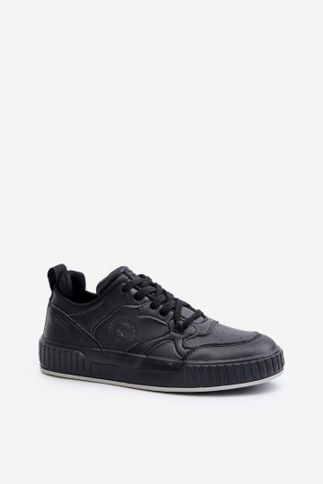Sneakers modeļa apavi vīriešiem no eko ādas Big Star OO174004 melnas krāsas