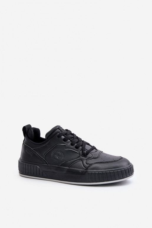 Sneakers modeļa apavi vīriešiem no eko ādas Big Star OO174004 melnas krāsas