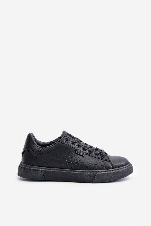 brīvā laika apavi Sneakers modeļa apavi vīriešiem no eko ādas Big Star OO174117 melnas krāsas