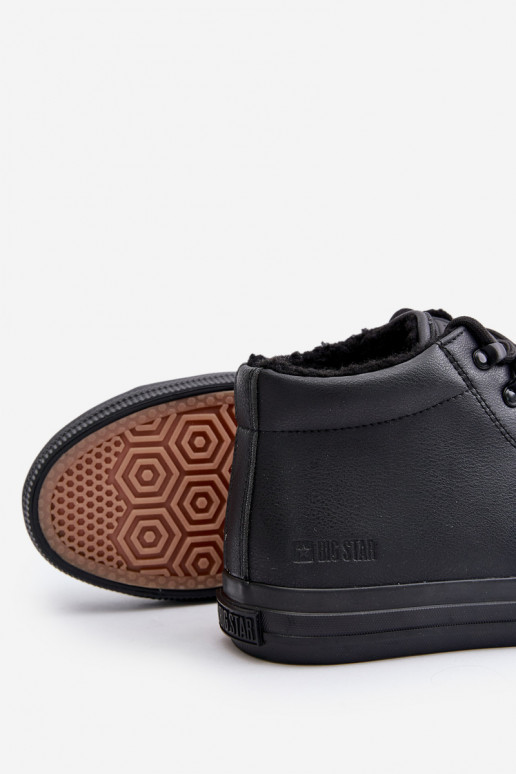 siltināti Vīriešu brīvā laika apavi no eko ādas Big Star OO174607 Melns