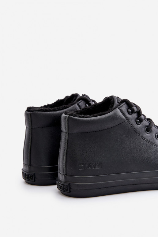 siltināti Vīriešu brīvā laika apavi no eko ādas Big Star OO174607 Melns