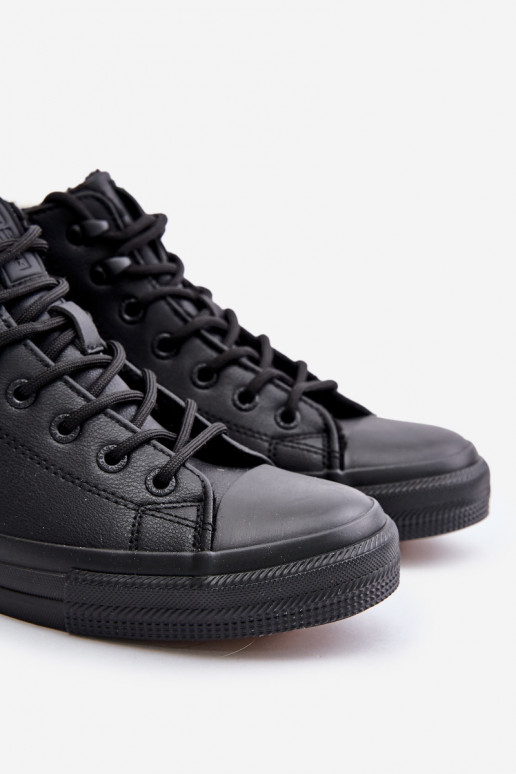 siltināti Vīriešu brīvā laika apavi no eko ādas Big Star OO174607 Melns