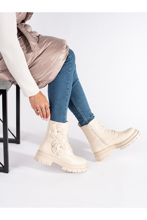 smilšu krāsas  sieviešu zābaki