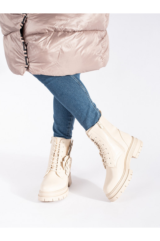 smilšu krāsas  sieviešu zābaki