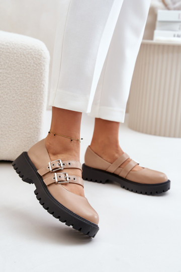 apavi  Ar svītrām Eko   smilšu krāsas Terione