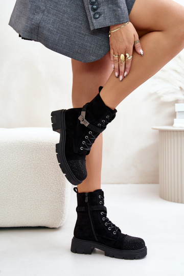 siltināti zābaki  S.Barski HY42-281 Melns