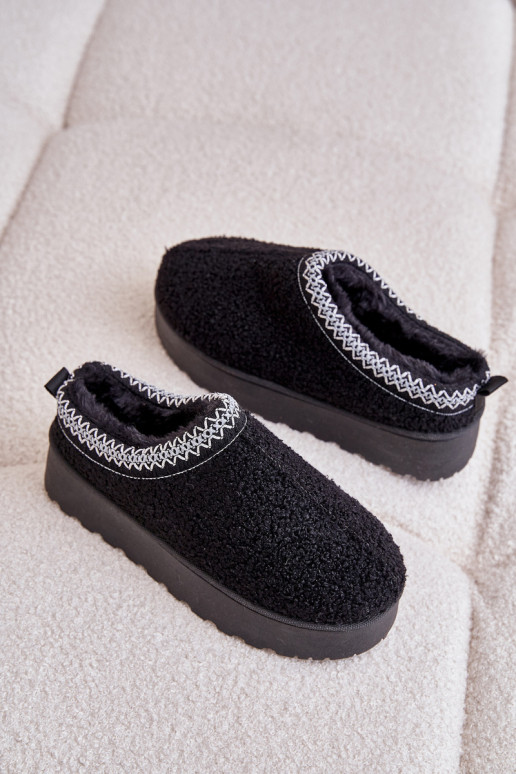 sniega apavi  ar platformu Z Haftem Melns Tirissa sniega apavi  ar platformu Z Haftem Melns Tirissa