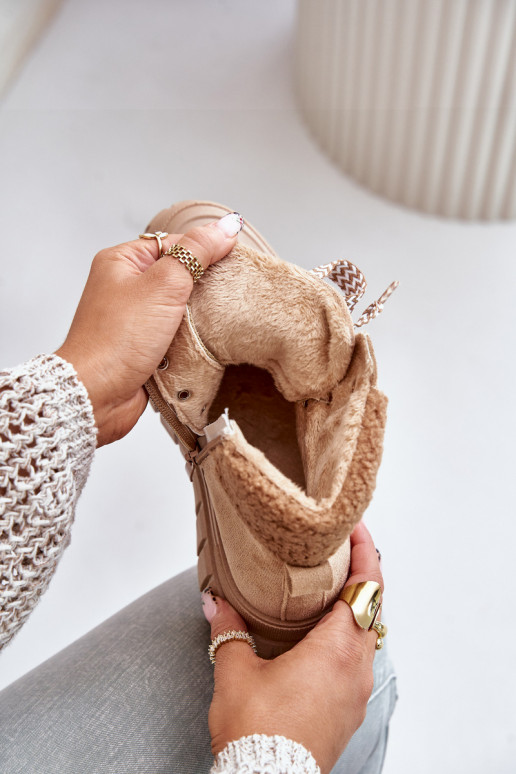 siltināti Sieviešu puszābaki apavi ar platformu brūnas krāsas Alcyhen  siltināti Sieviešu puszābaki apavi ar platformu brūnas krāsas Alcyhen