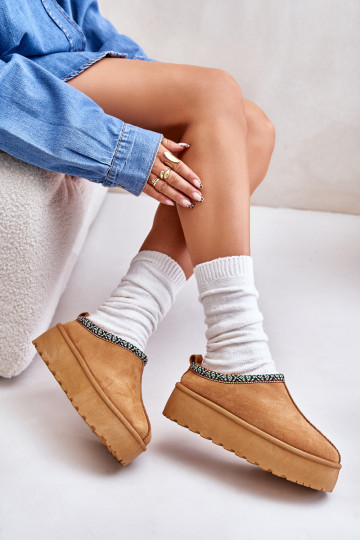 Čības  ar platformu Z Haftem brūnas krāsas Neroma