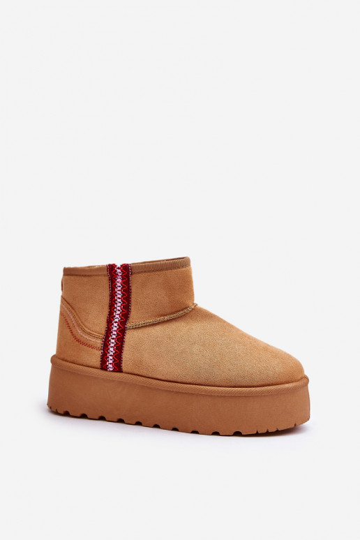 sniega apavi  ar platformu siltināti brūnas krāsas Lomessa sniega apavi  ar platformu siltināti brūnas krāsas Lomessa