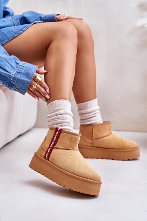 sniega apavi  ar platformu siltināti brūnas krāsas Lomessa sniega apavi  ar platformu siltināti brūnas krāsas Lomessa