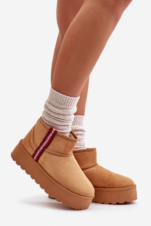 sniega apavi  ar platformu siltināti brūnas krāsas Lomessa sniega apavi  ar platformu siltināti brūnas krāsas Lomessa